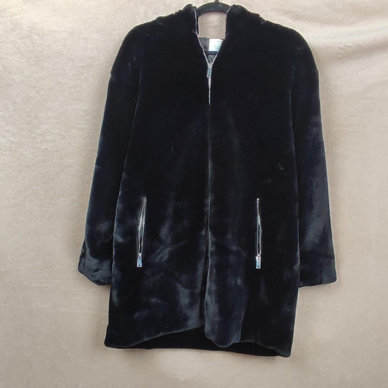 Black fur coat primark best sale