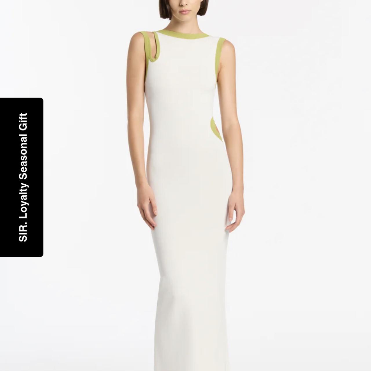 SIR Evalina Midi Dress Citrus/Ivory Only worn once,... Depop