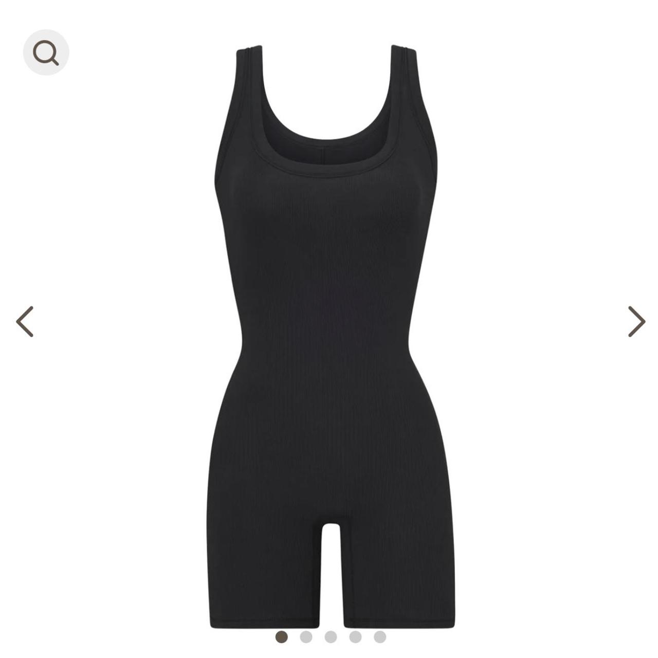 SKIMS COTTON RIB ONESIE COLOR BLACK SIZE LARGE... Depop