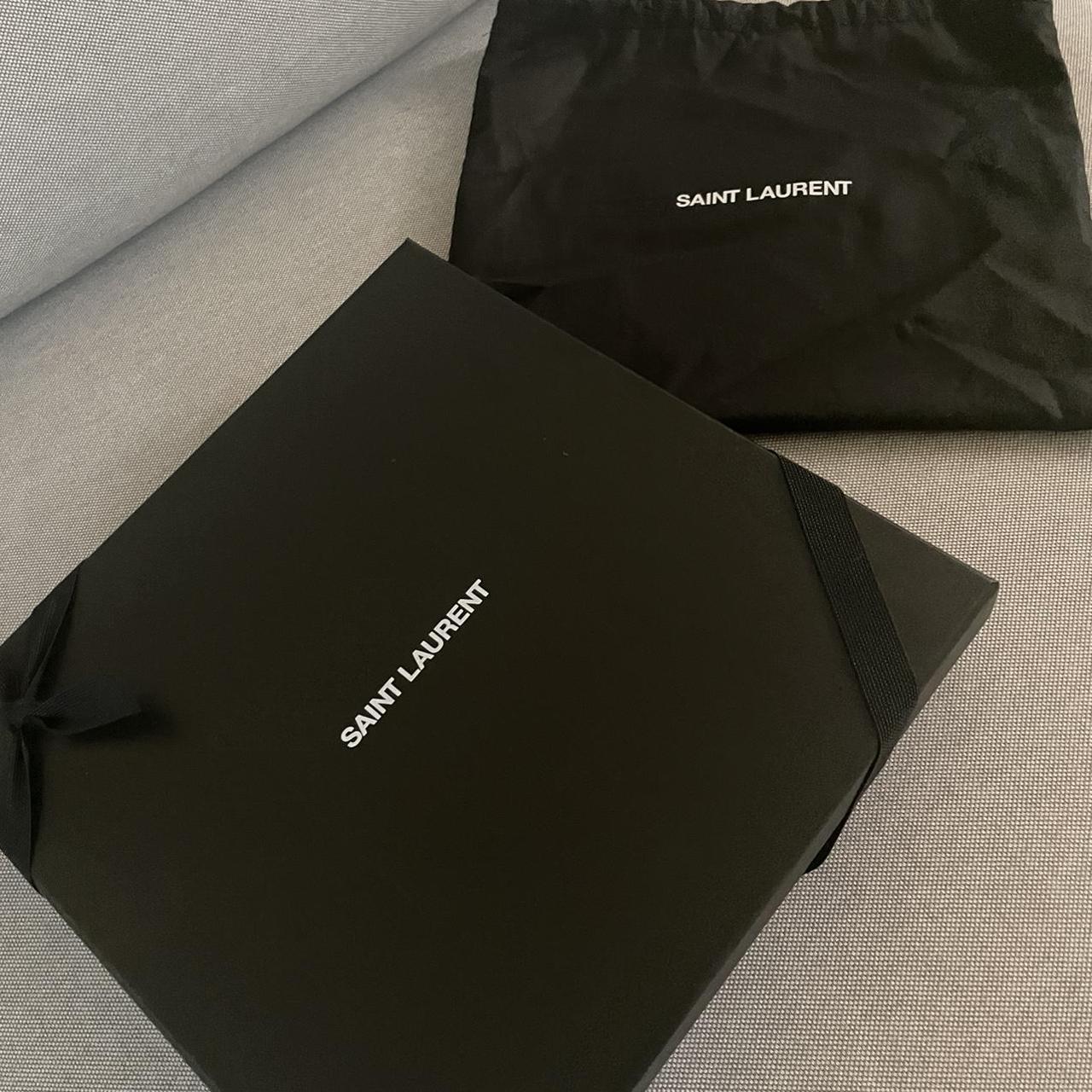 Saint Laurent box, comes with receipt card, card, no... - Depop