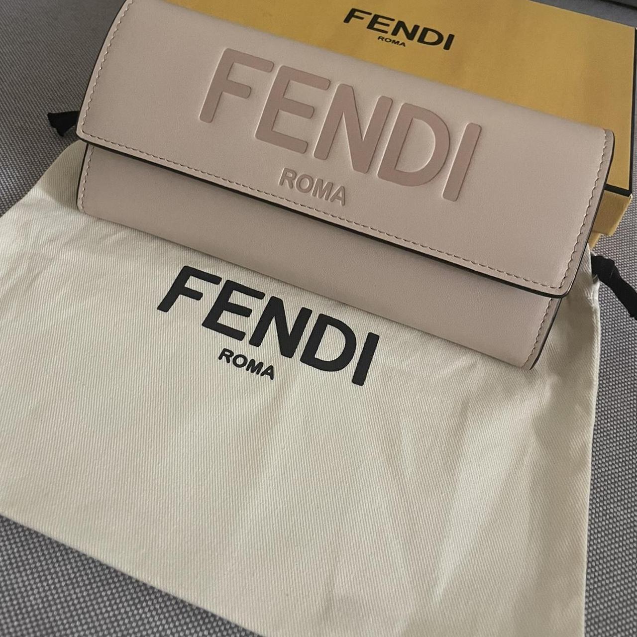 Fendi Women's Pink and Tan Wallet-purses | Depop