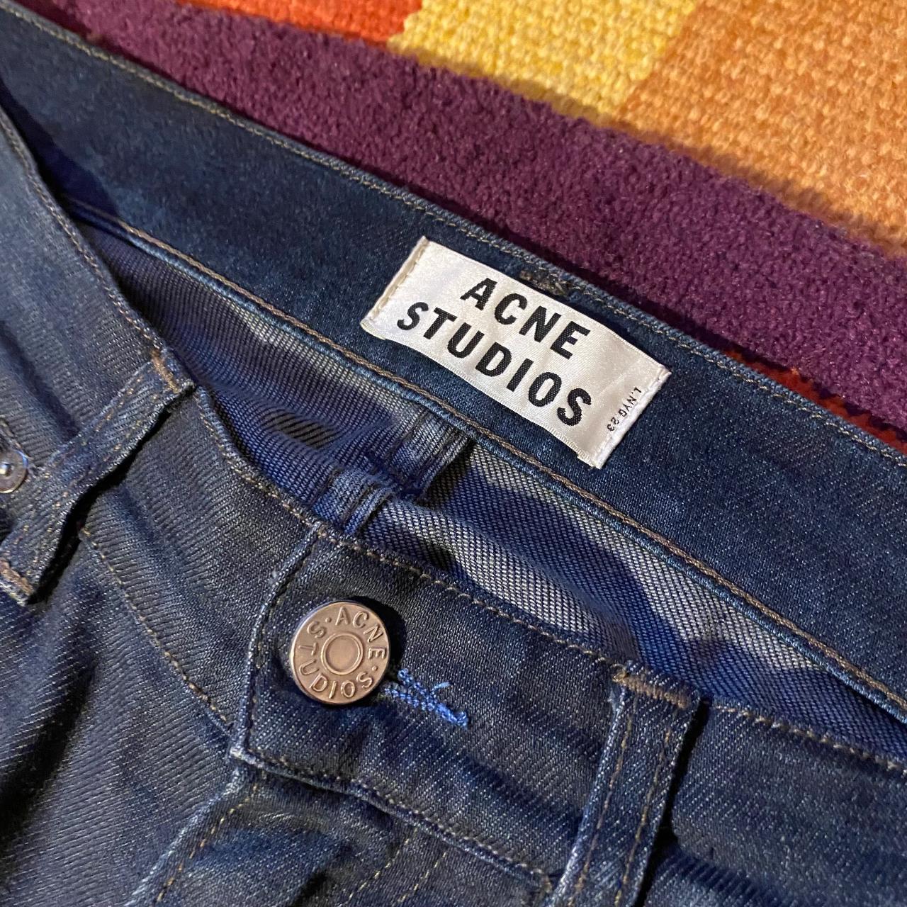 Acne Studios Ace Oreo Denim Jeans Navy Blue 30” x... - Depop