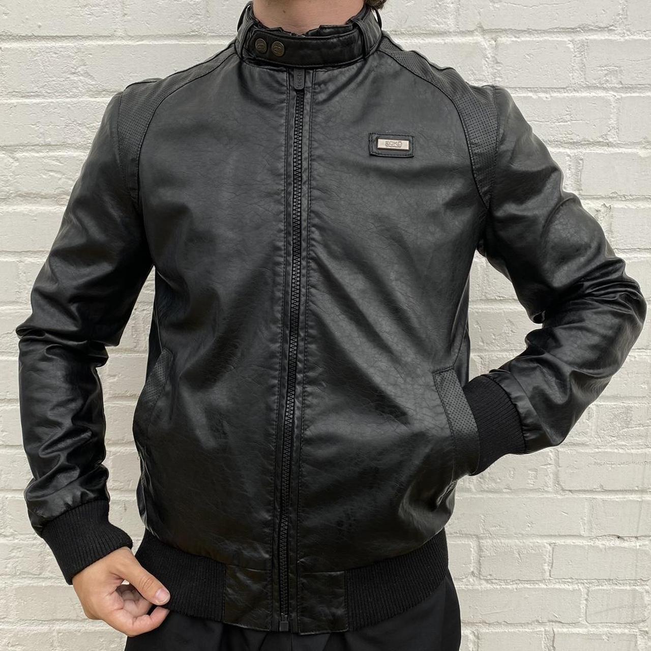 Vintage 90s ECKO UNTLD LEATHER jacket, Size... Depop