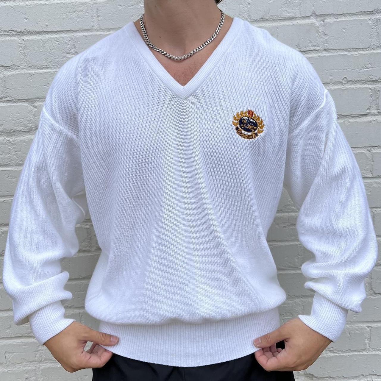 Burberry white jumper best sale