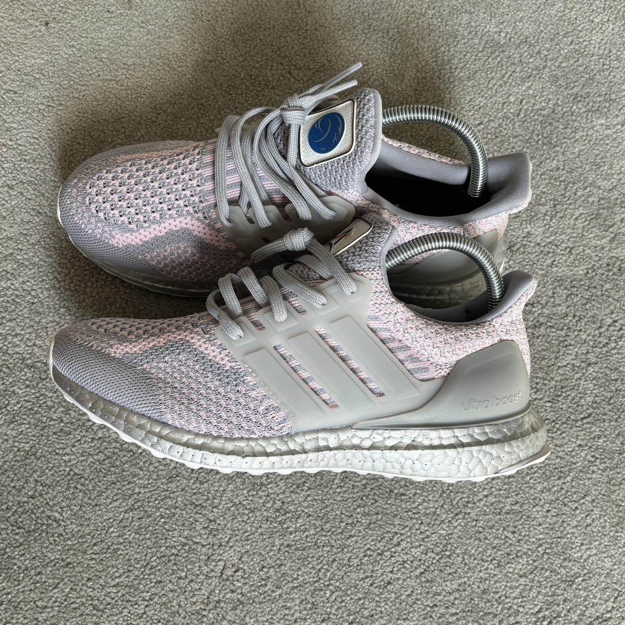 Adidas Ultraboost NASA Grey Pink UK6.5 worn. Depop