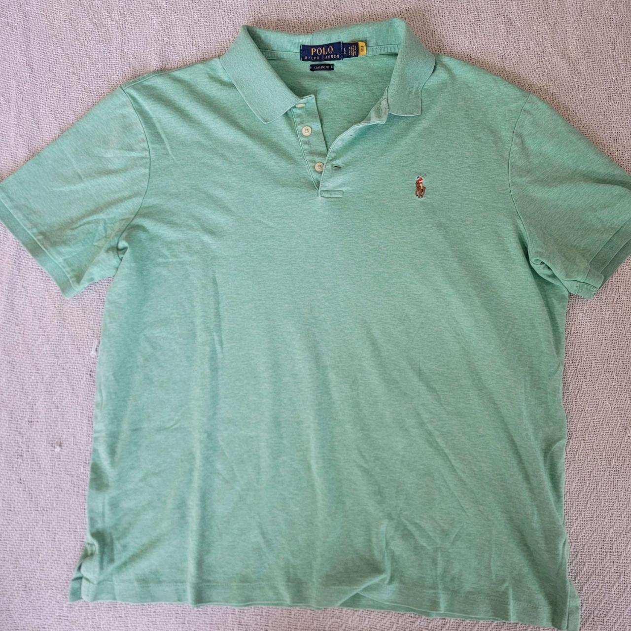 Polo Ralph Lauren Men's Blue and Green Polo-shirts | Depop