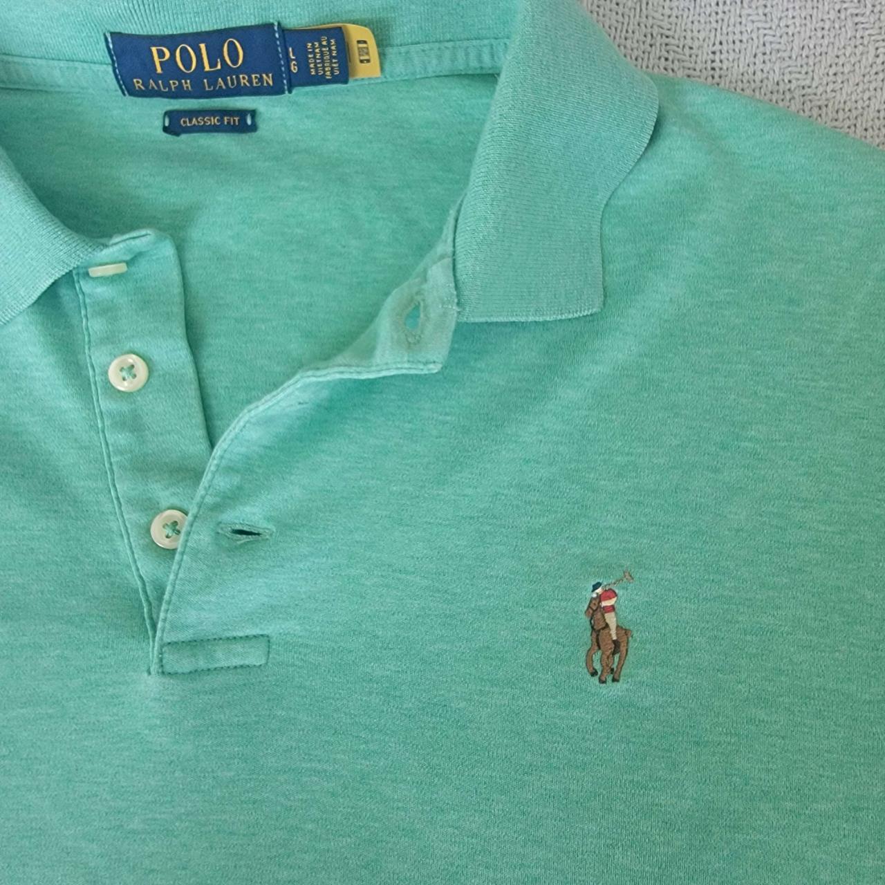 Polo Ralph Lauren Men's Blue and Green Polo-shirts | Depop