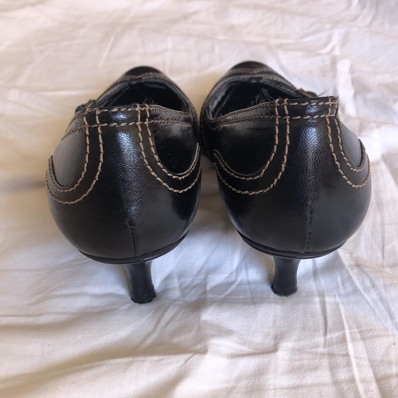 cutest vintage ZARA kitty heels black shoes style... - Depop