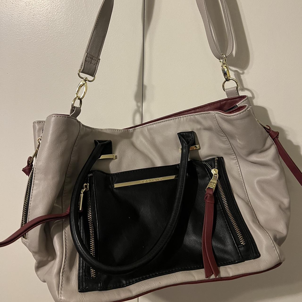 steve madden crossbody purse brown/grayish - Depop