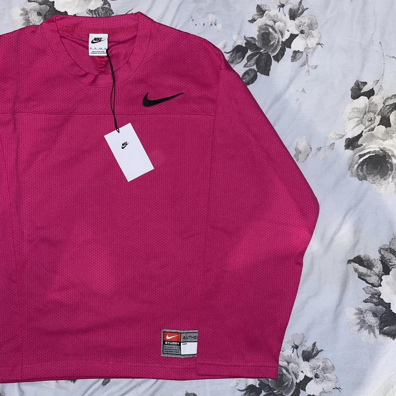 Stussy x Nike Dri-FIT Mesh Jersey in Fireberry Size... - Depop