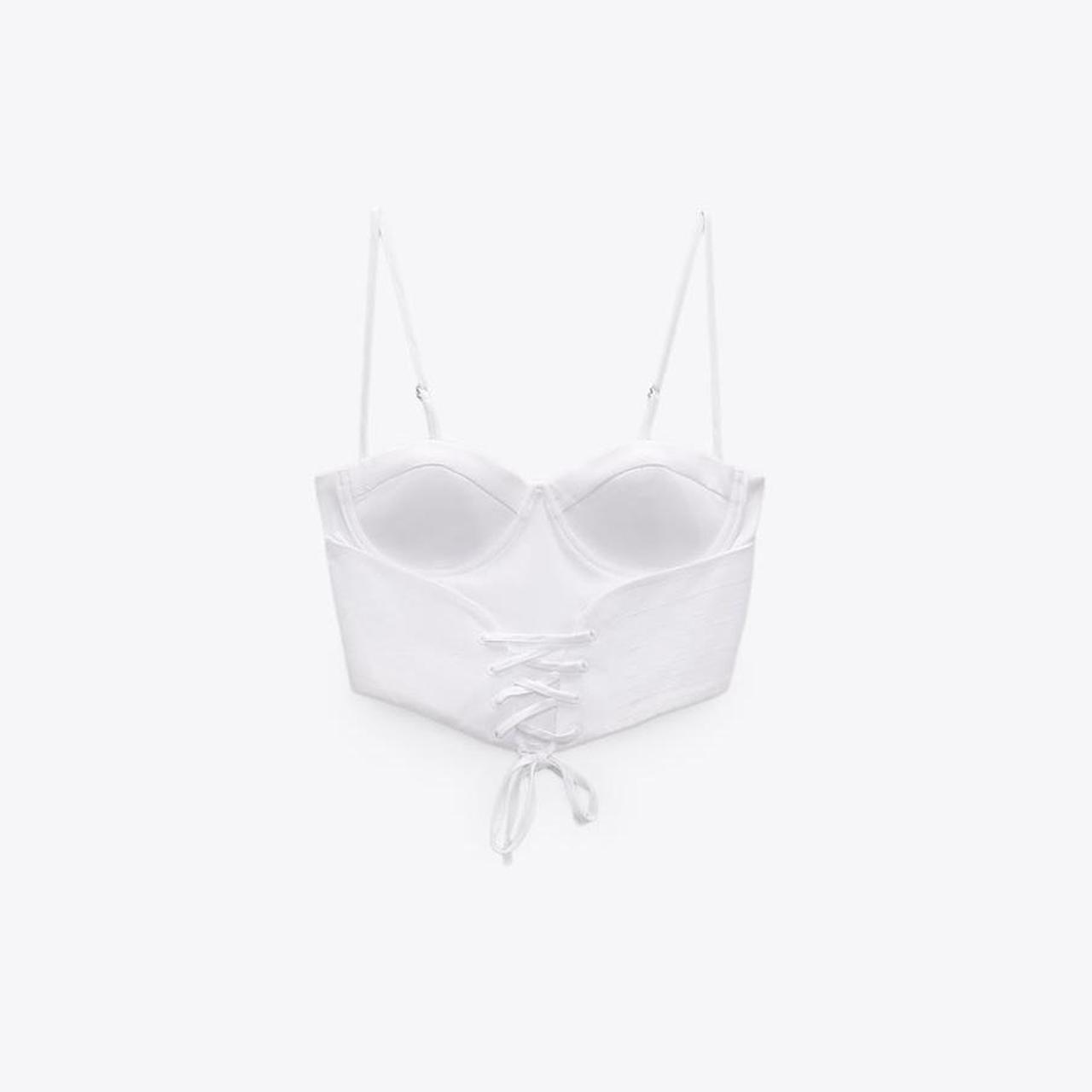 Zara Women's White Corset Depop