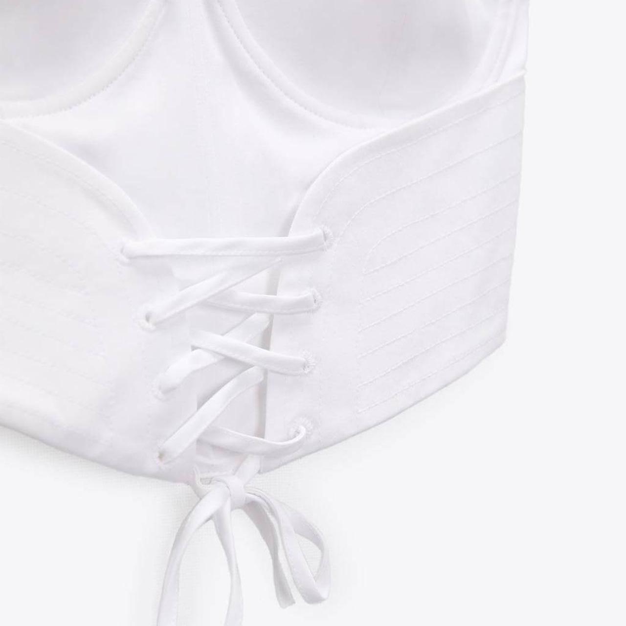 Zara Women's White Corset Depop