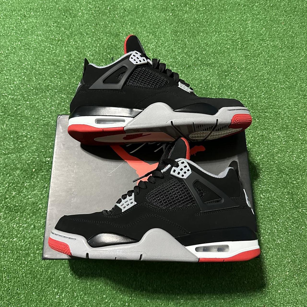 Air Jordan 4 Retro Bred 2019 Size 9.5 The shoes. Depop