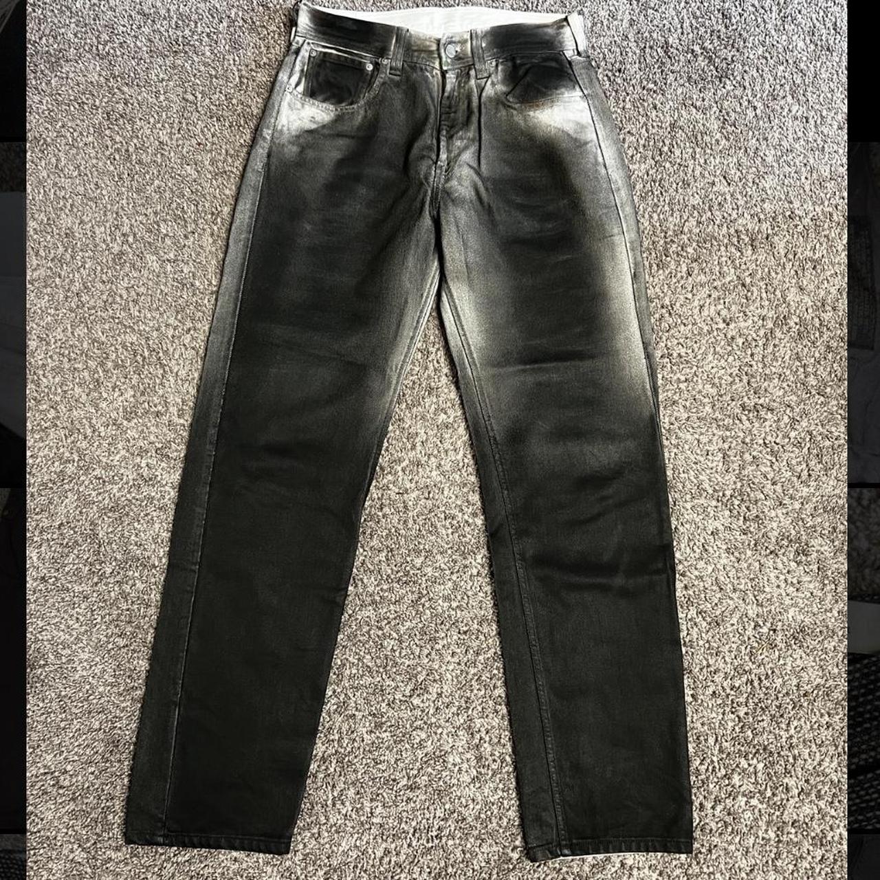 namacheko painted denim originally stark white,... - Depop