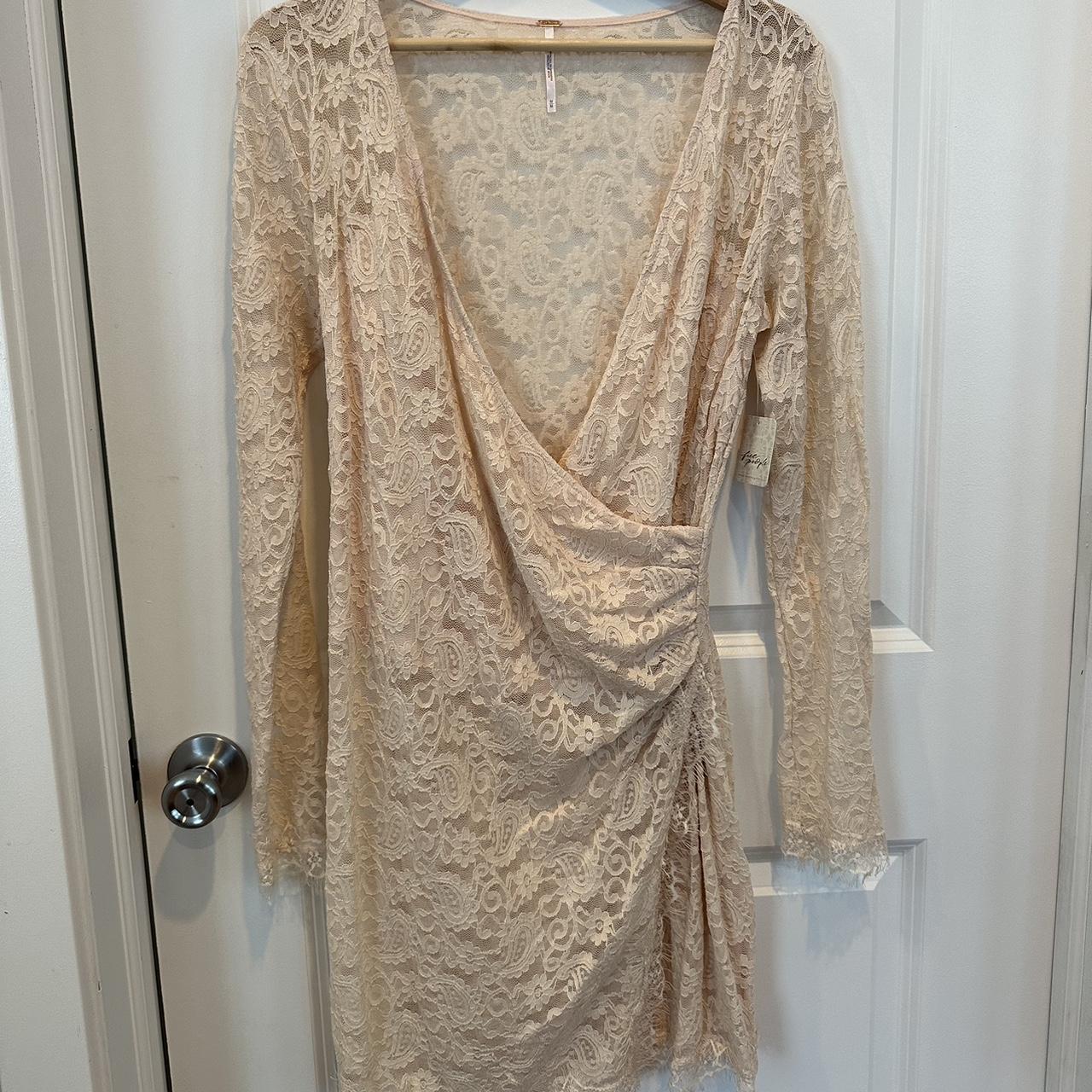 Free sale People Pearl Lace Mini Dress Size Small