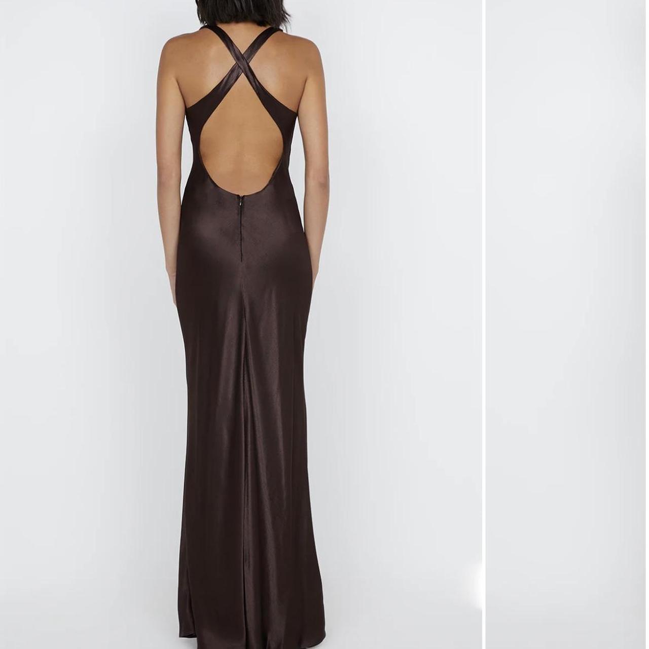 Dark brown ‘maxina crossover dress’ from Bec and... | Depop