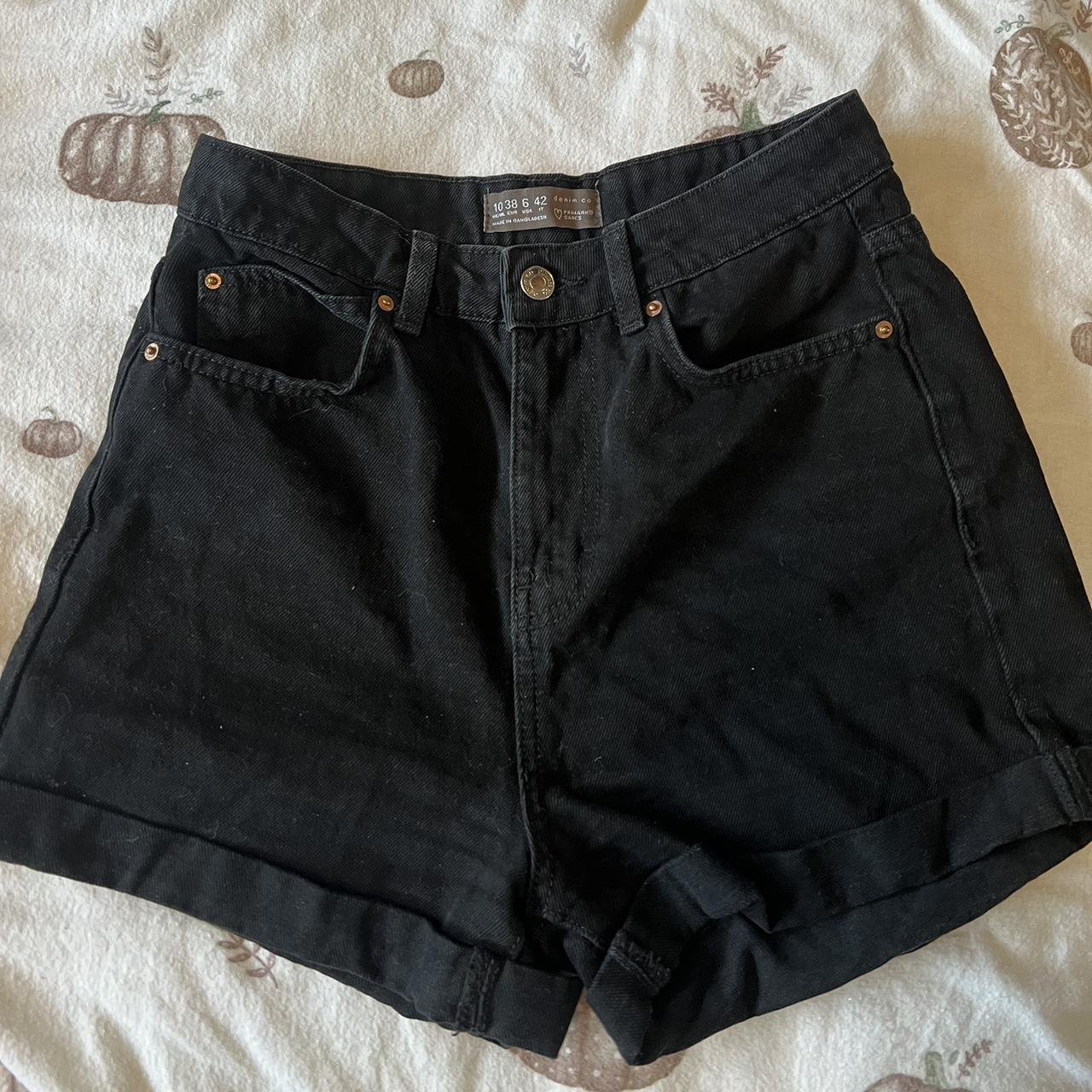 Black denim shorts primark best sale