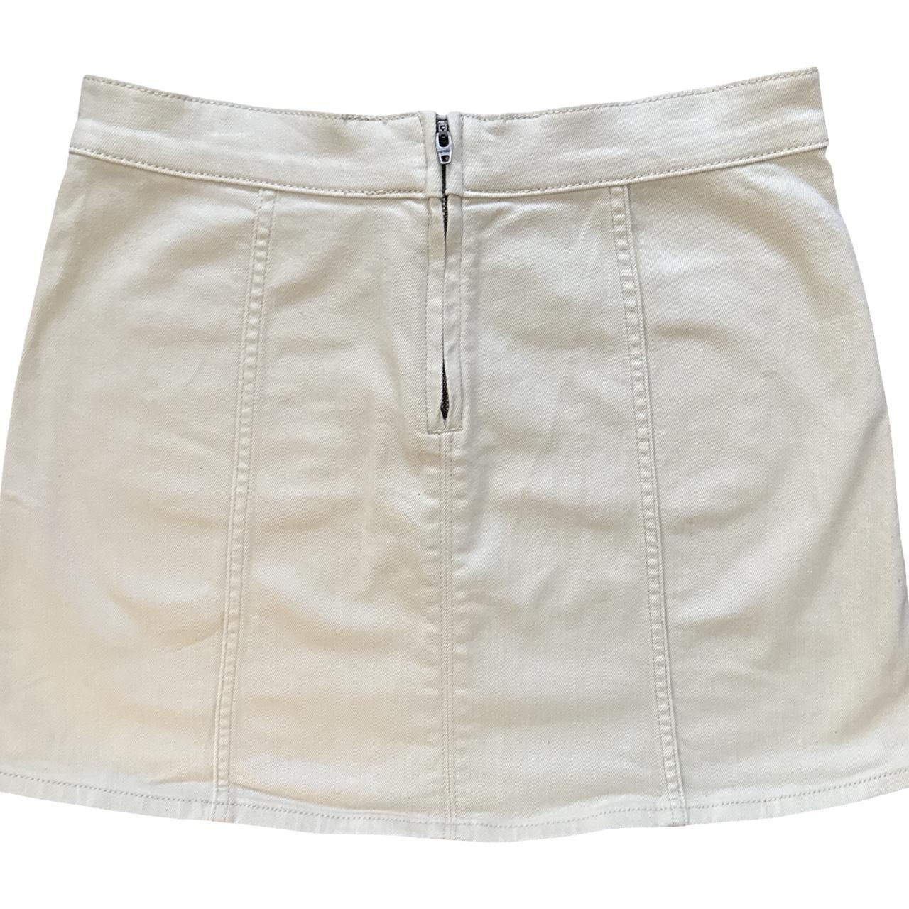 Preloved Women's Casual Skirt - White/Cream - 6 –… - image 5