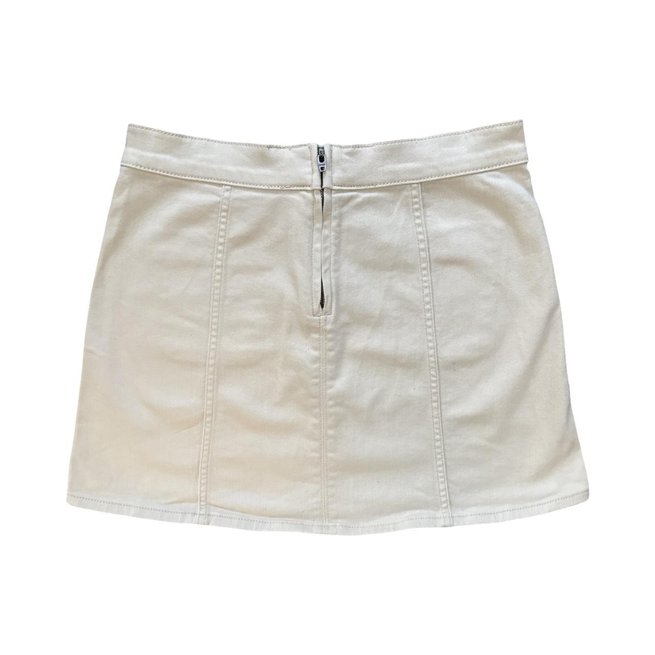 Preloved Women's Casual Skirt - White/Cream - 6 –… - image 4