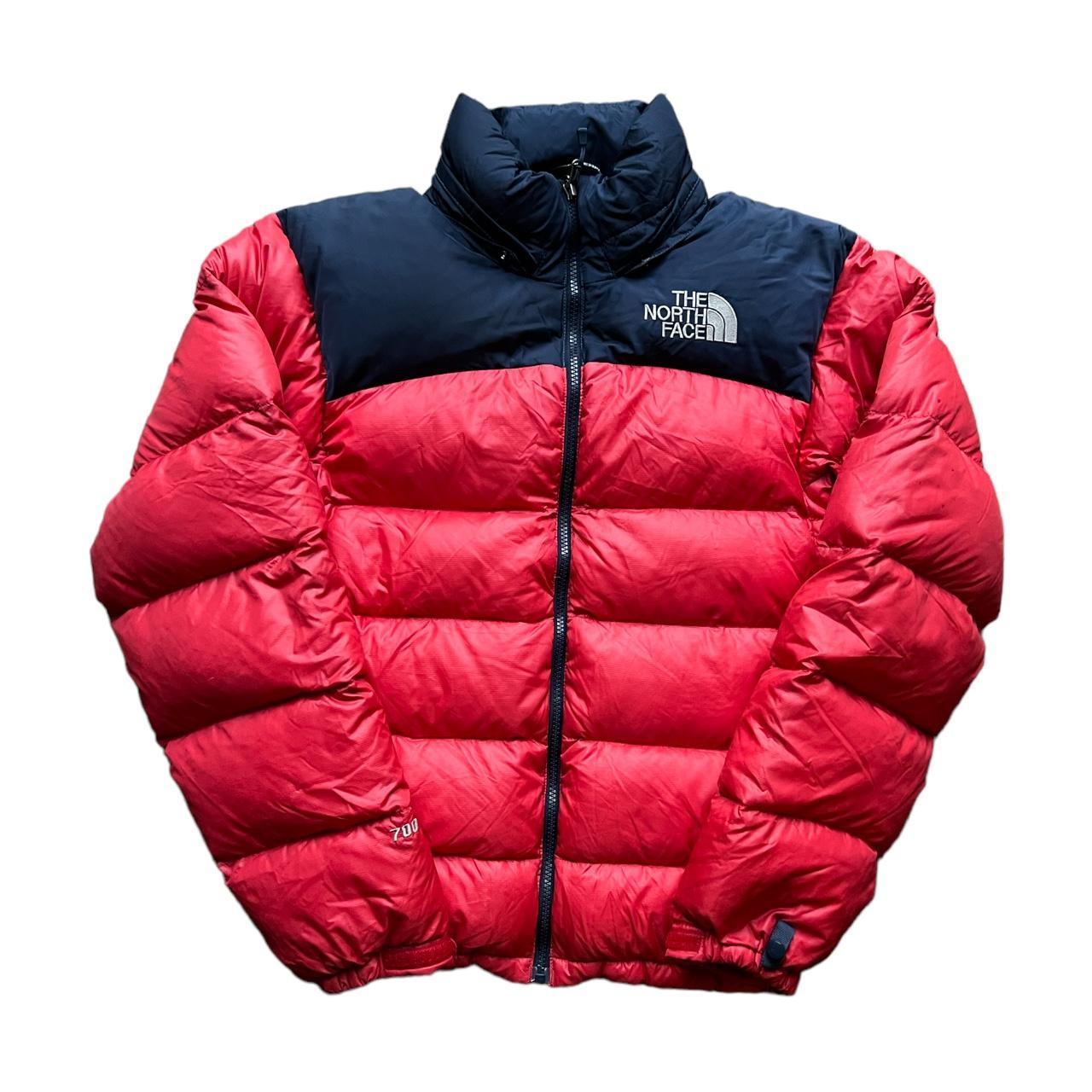 The North Face Men's Red and Navy Jacket | Depop