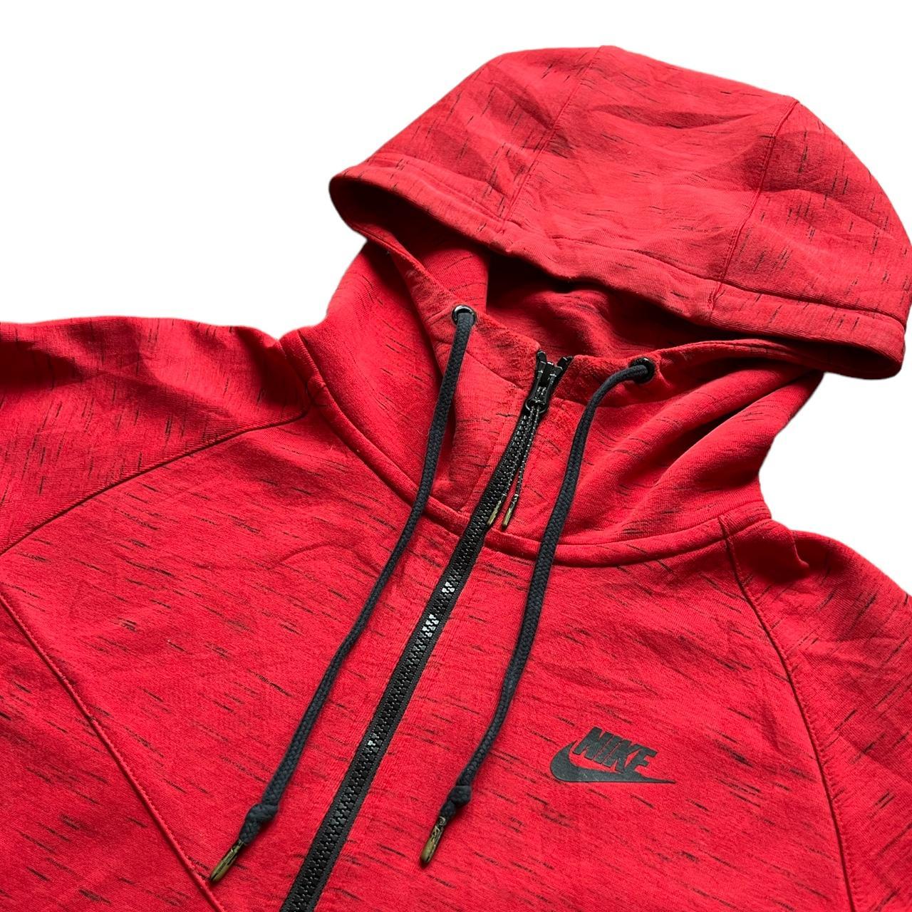 mens red nike tech fleece hoodie