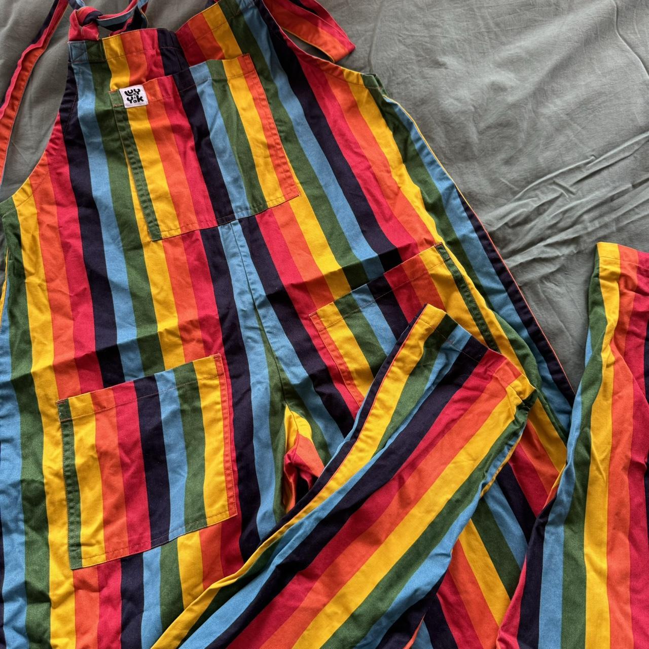 ▪️Lucy and Yak rainbow dungarees ▪️Bought years ago... - Depop