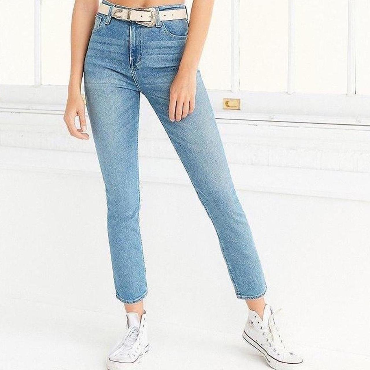 BDG Girlfriend High Rise Cropped Jean Light Depop