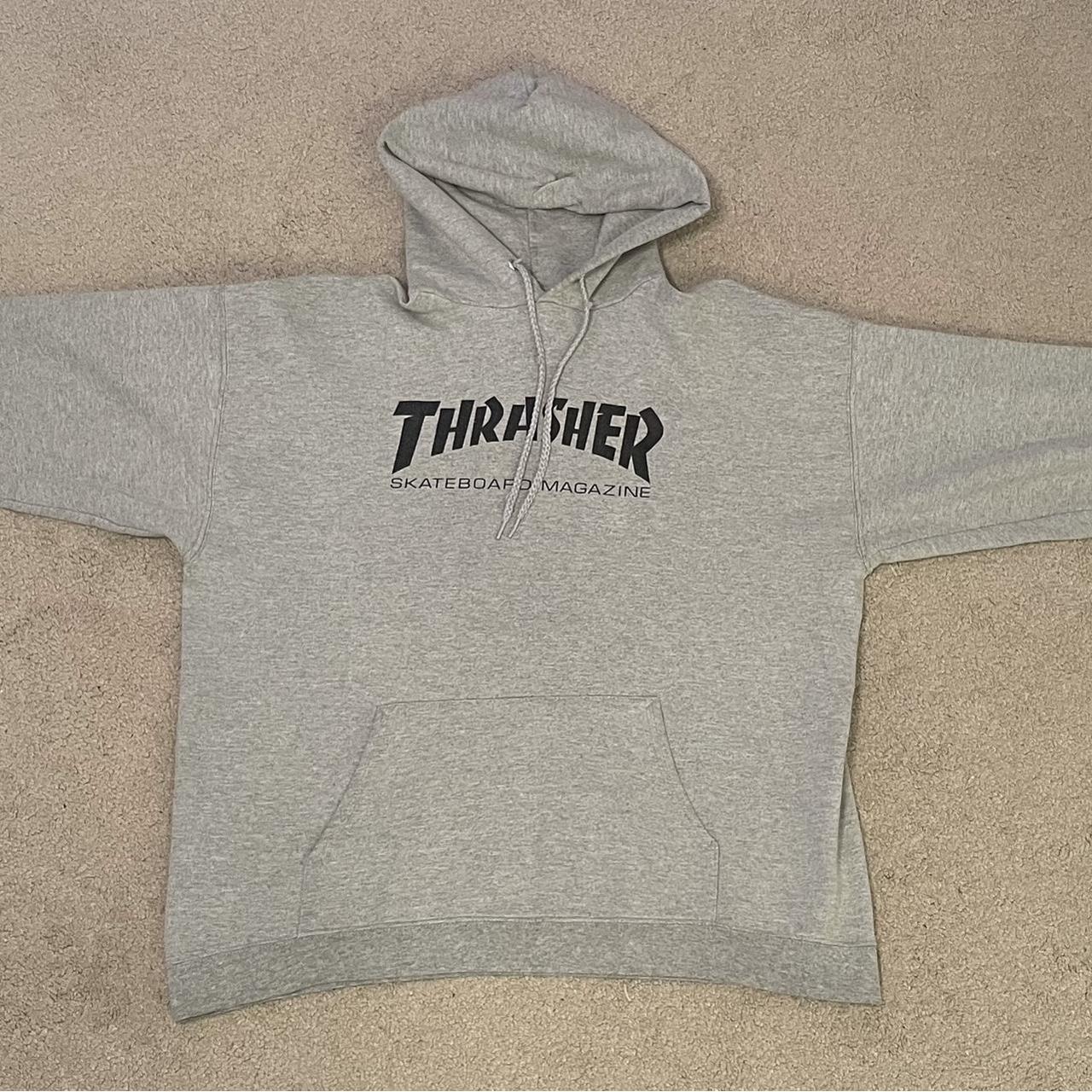 Thrasher Hoodie Grey Large - Used but still in great... - Depop