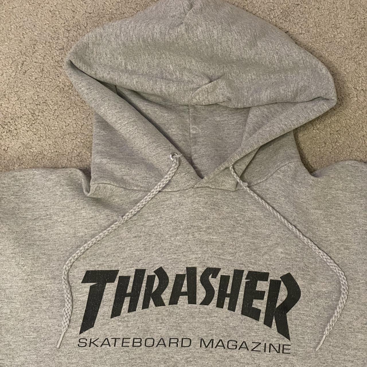 Thrasher Hoodie Grey Large - Used but still in great... - Depop