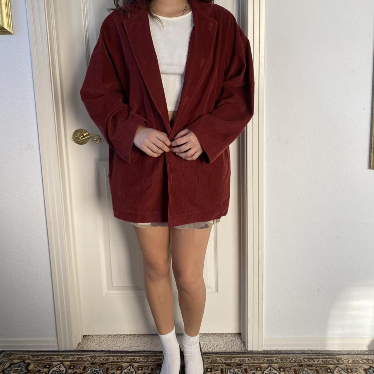 RARE red ESKANDAR oversized corduroy blazer, fits...