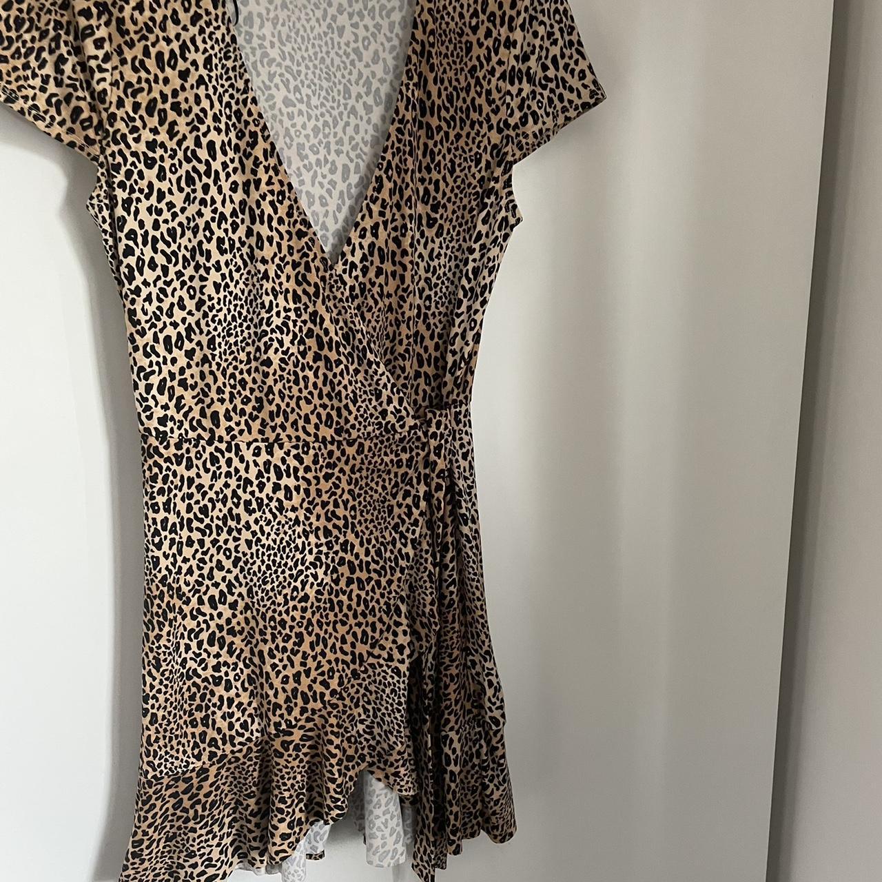 H&M Leopard Print Dress worn once on holiday - Depop