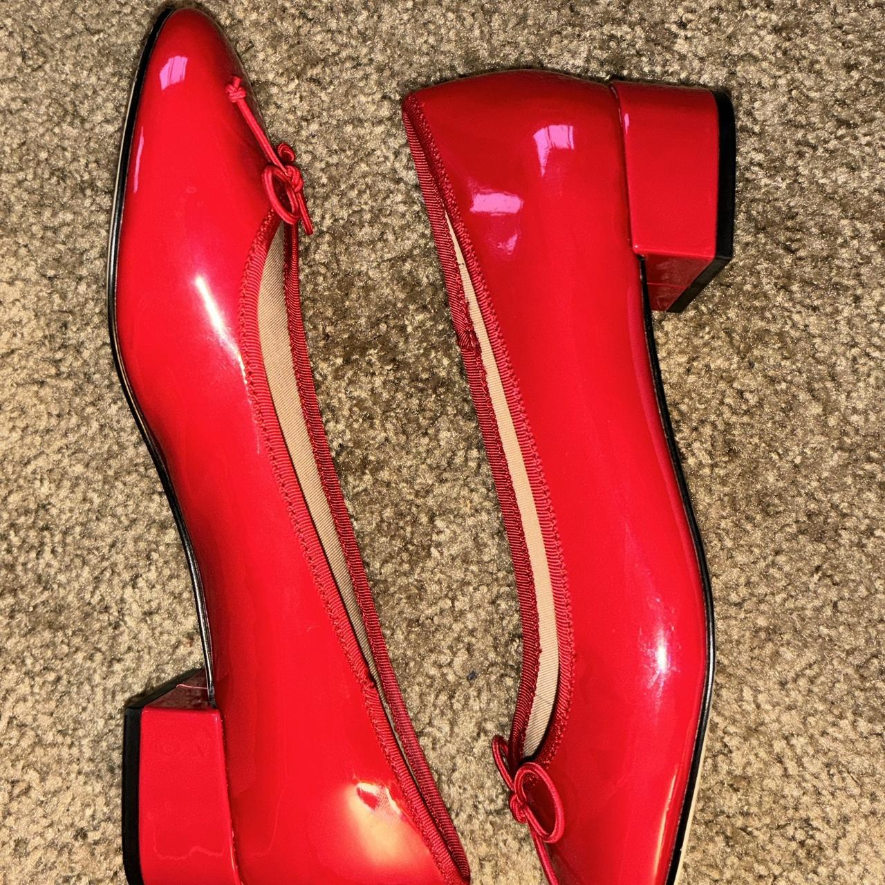 Steve Madden Cherish Red Patent ballet flats with... - Depop