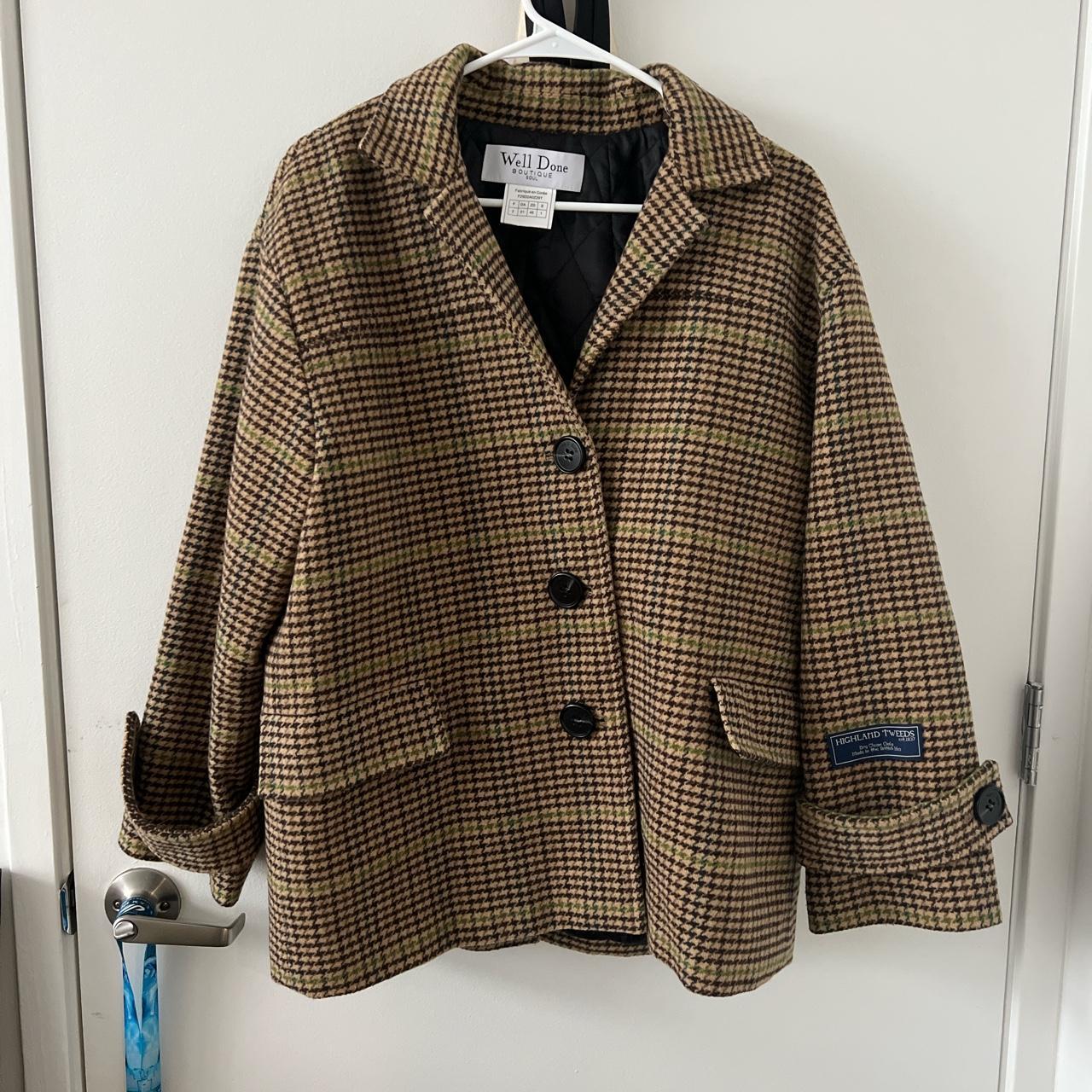 WE11DONE OVERSIZED PLAID WOOL JACKET Open to... - Depop