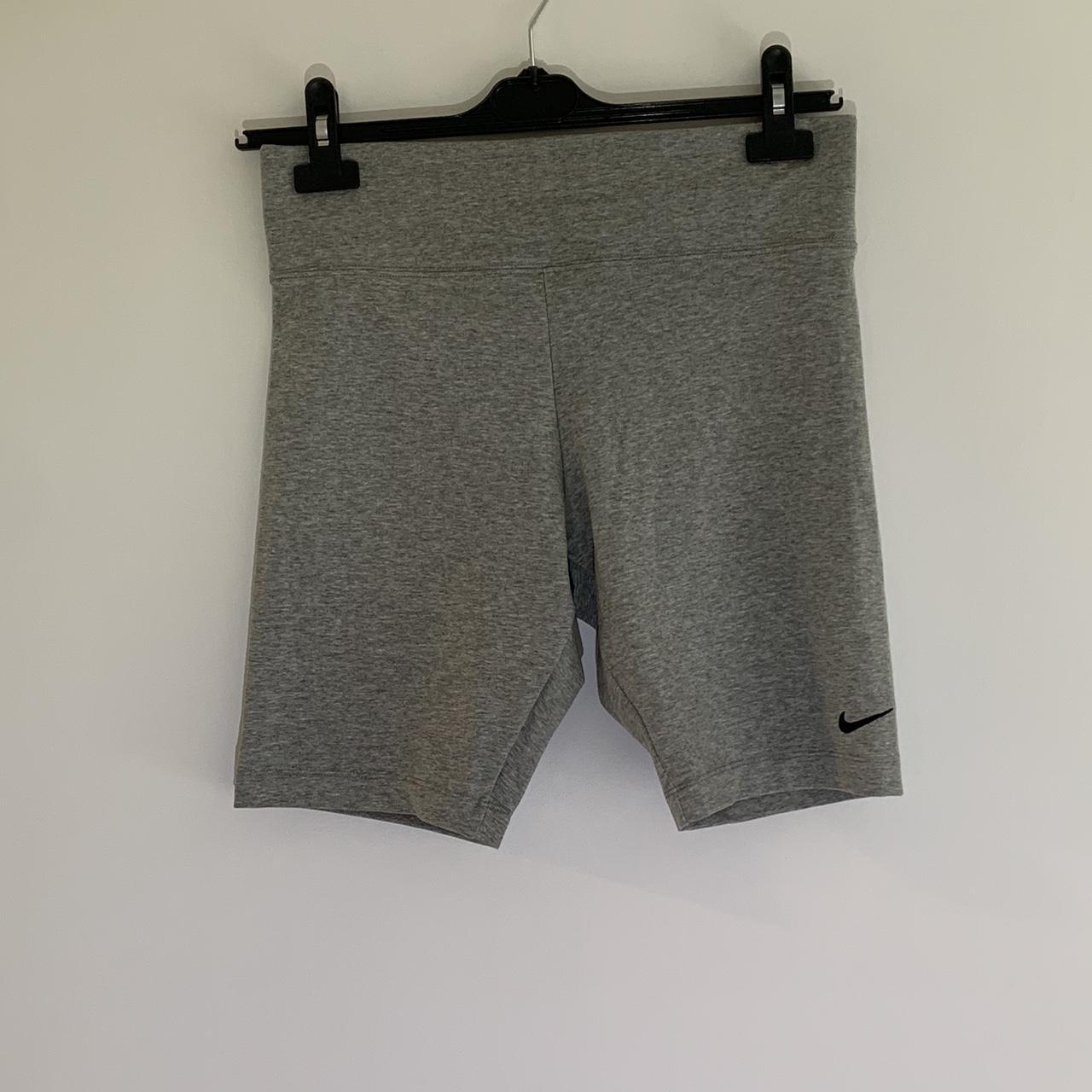 Nike running cycling shorts Grey size large Worn. Depop