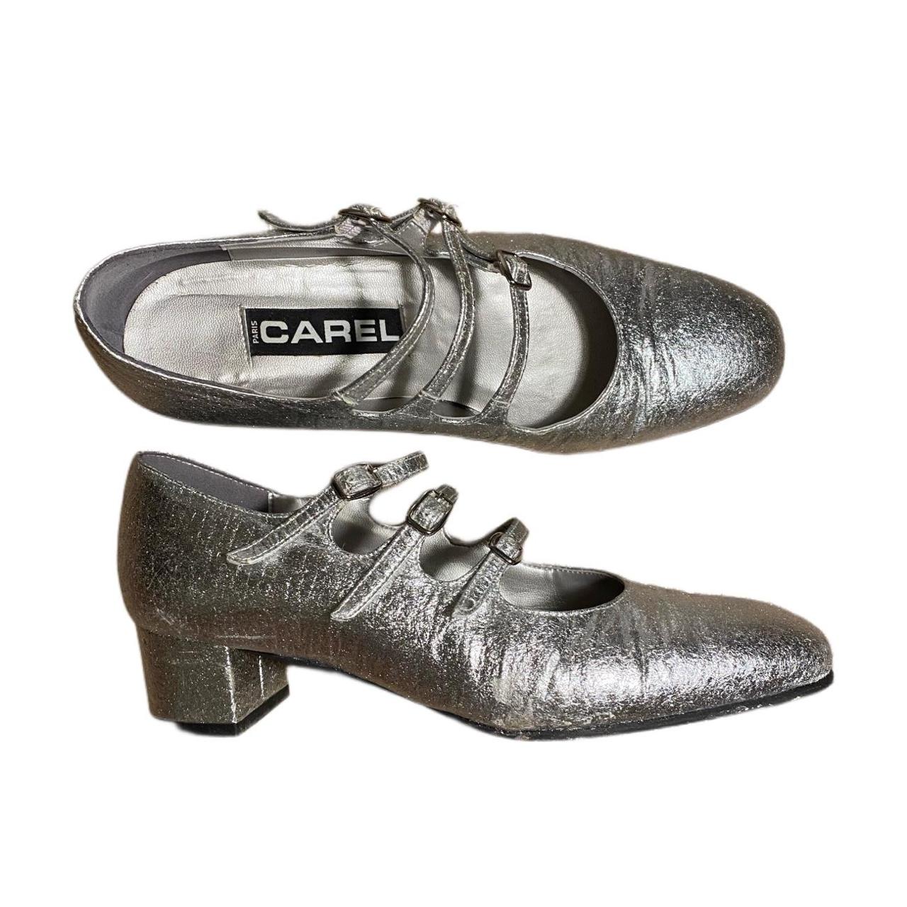 Carel Women's Silver Balletshoes Depop