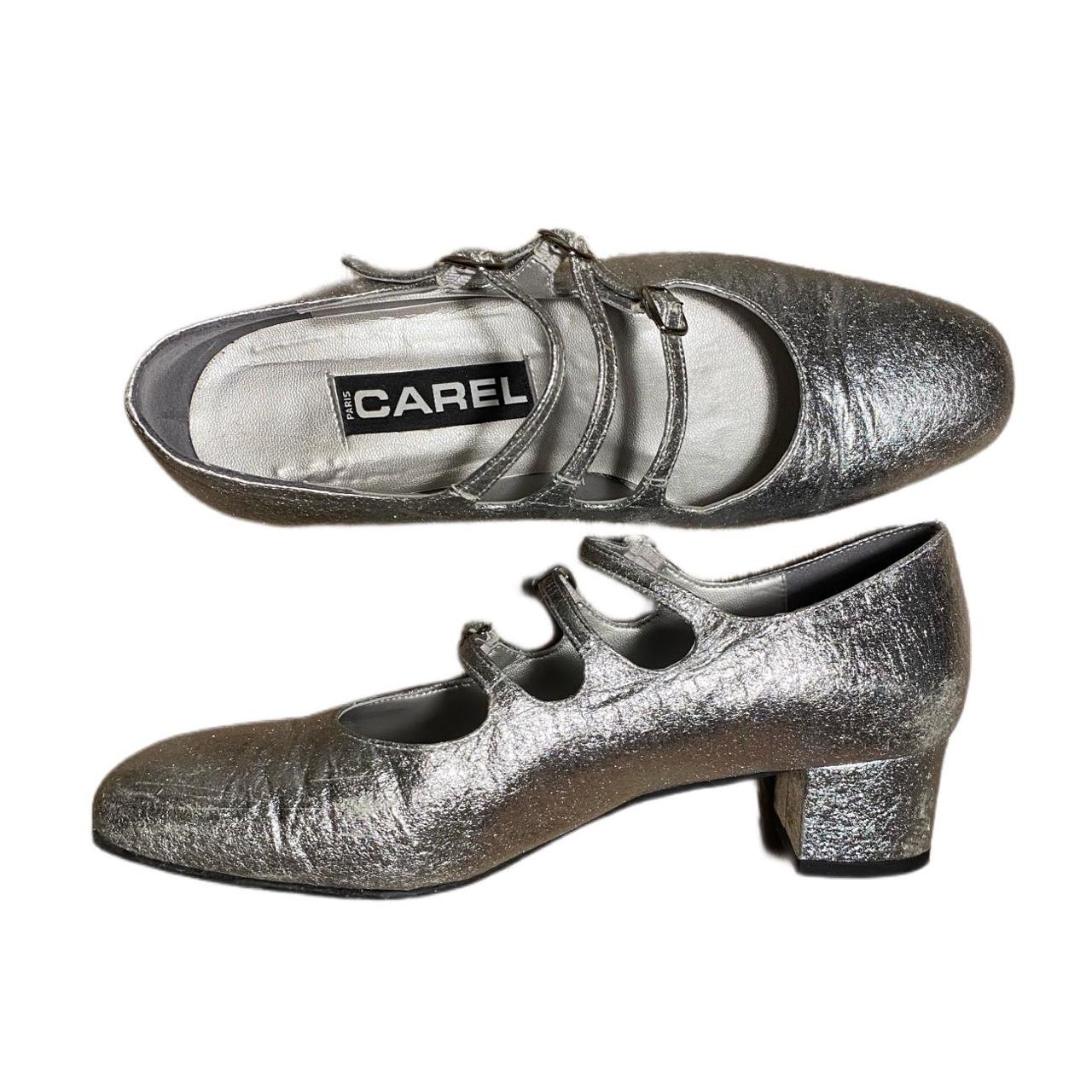 Carel Women's Silver Balletshoes Depop
