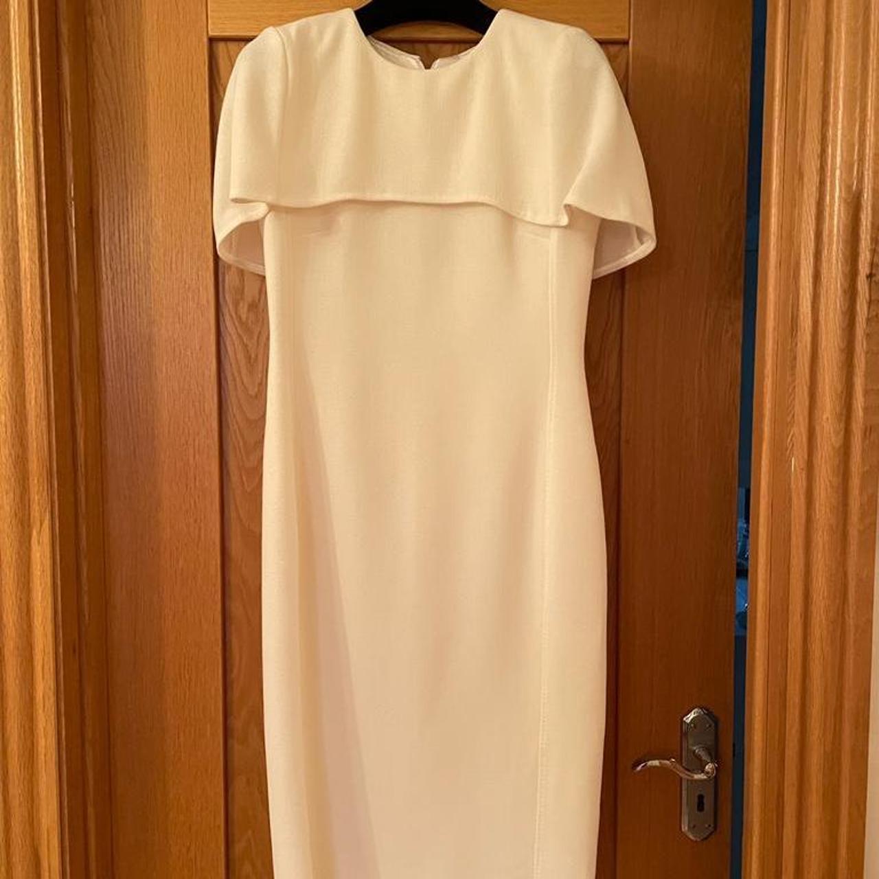 Louise Kennedy cream cape dress, worn once and Depop