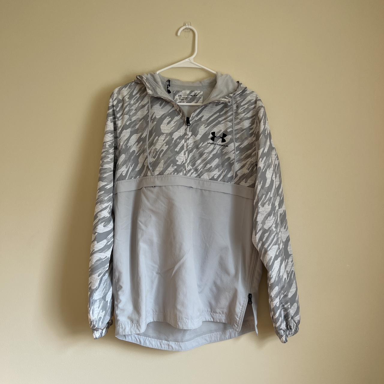 Under armour jacket fashion hot sale silver