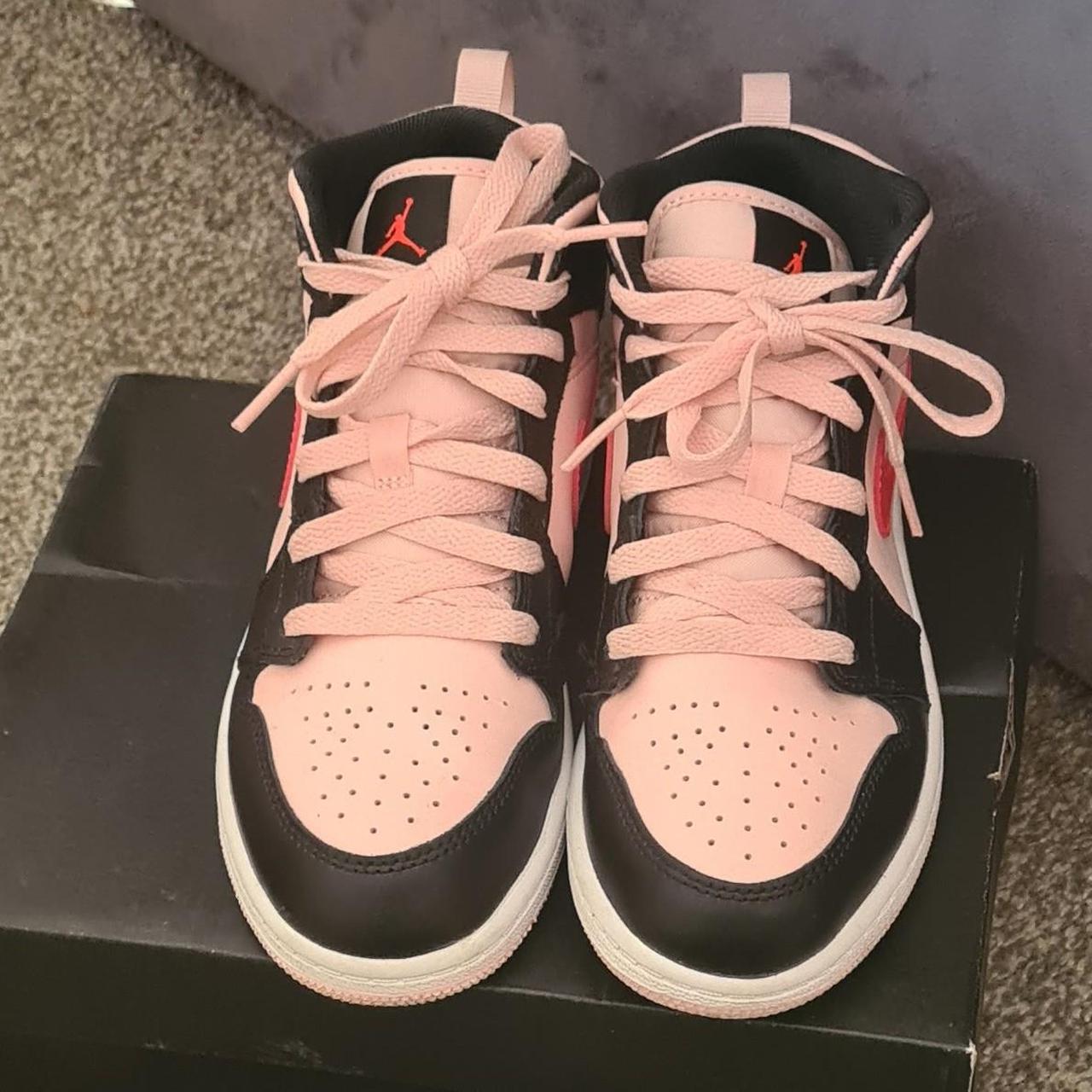 nike-jordan-1-mid-atmosphere-pink-black-uk-size-depop