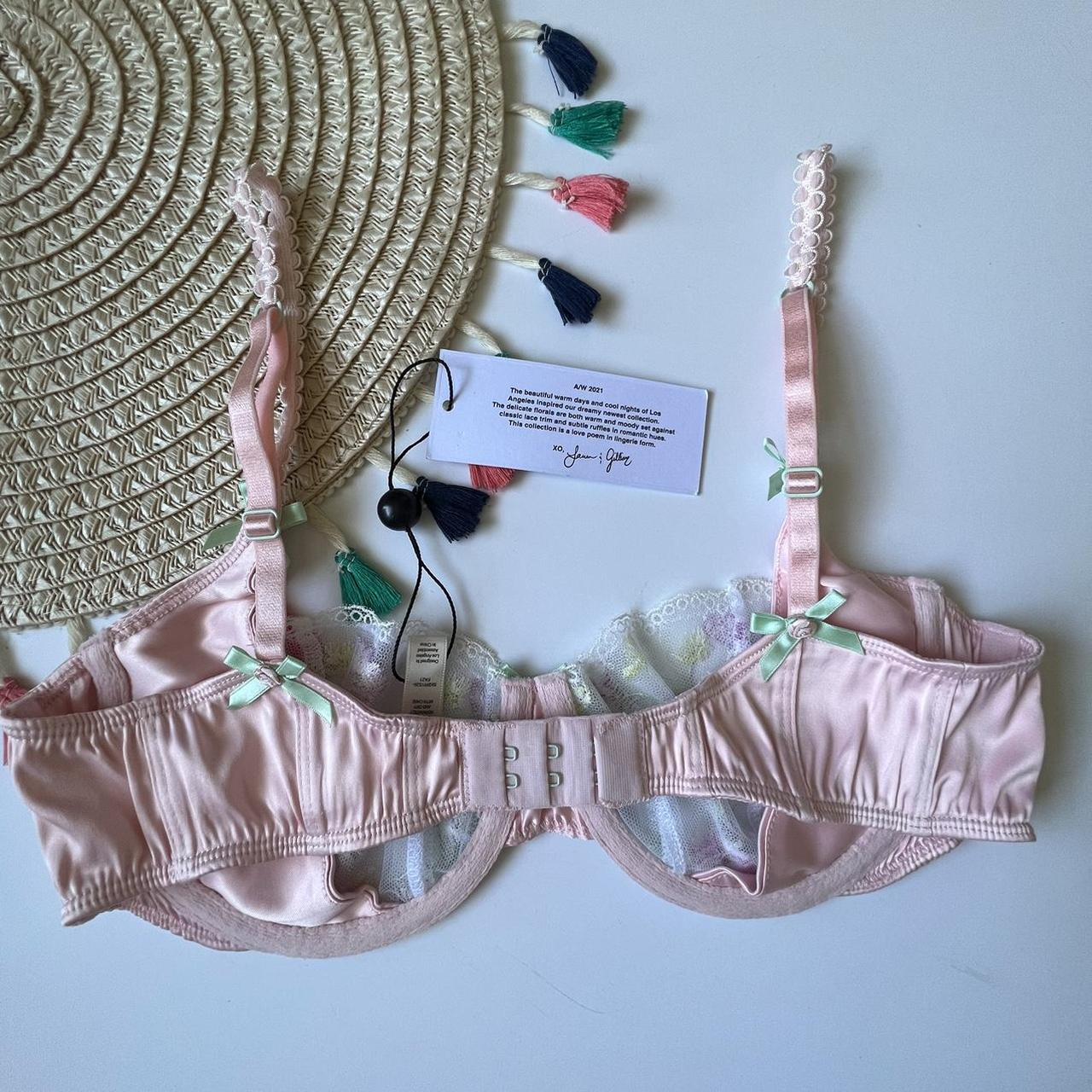 For Love And Lemons Midsummer Floral Bra Pale Pink... Depop