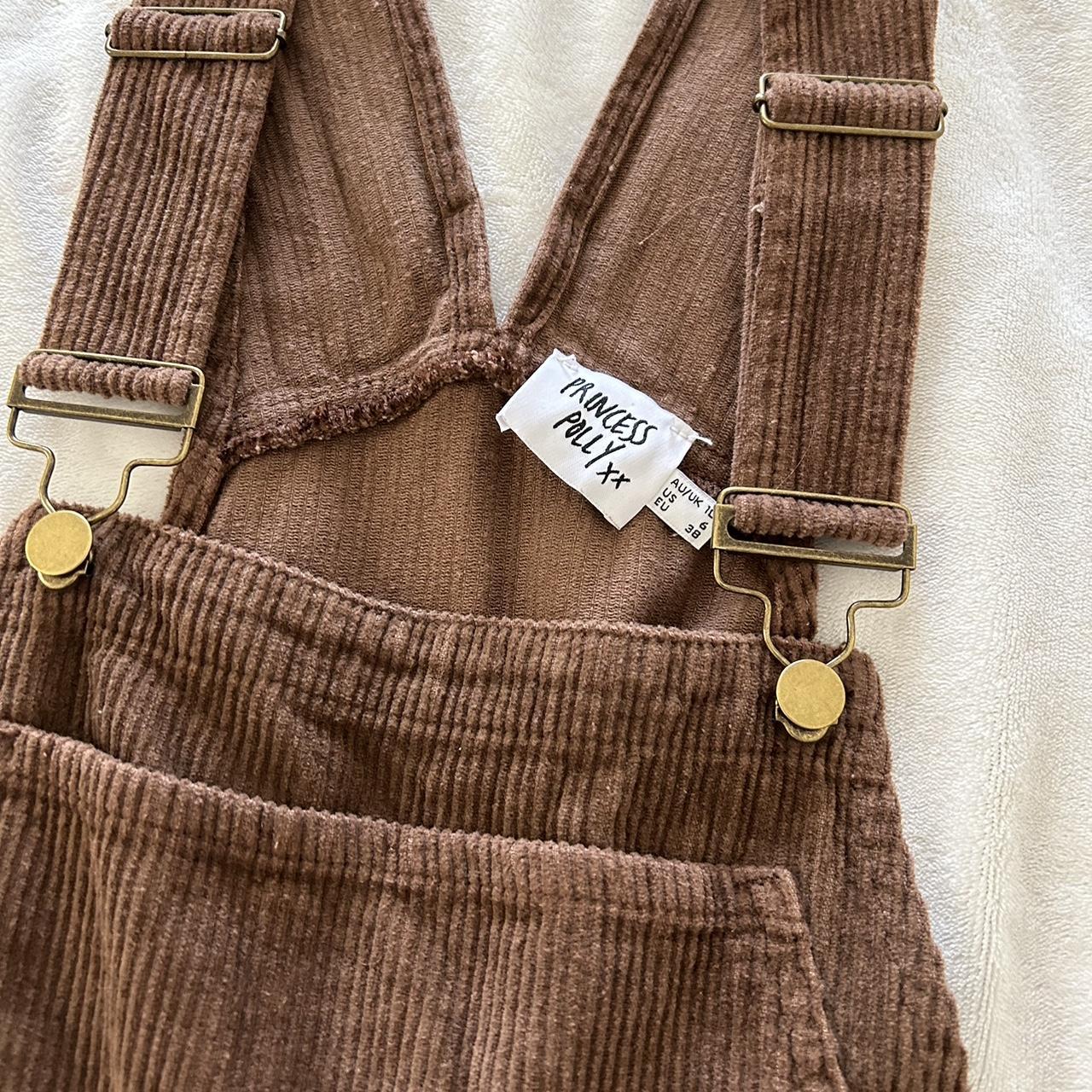 Princess Polly Women's Brown Dungareesoveralls Depop