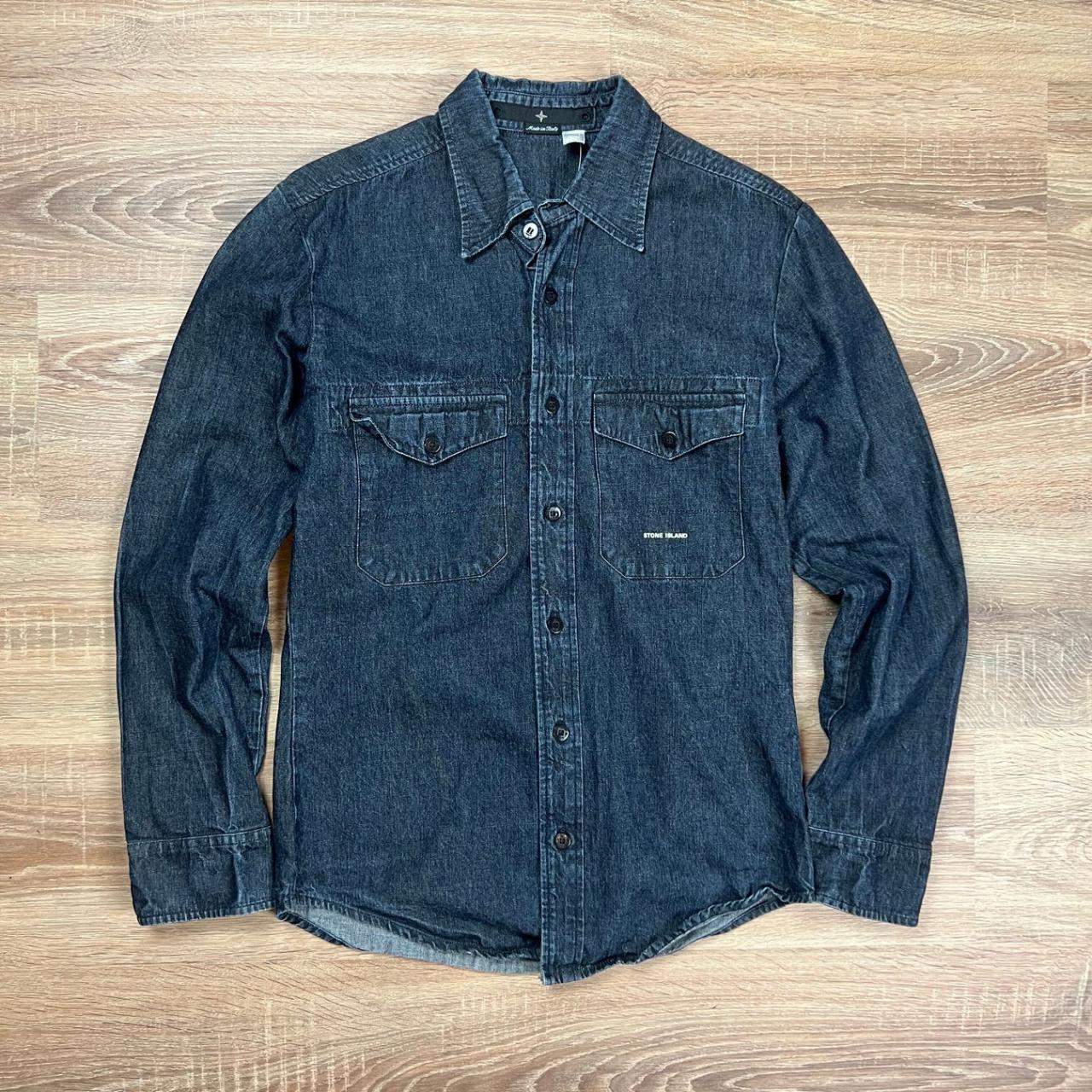 Stone island denim shirt online