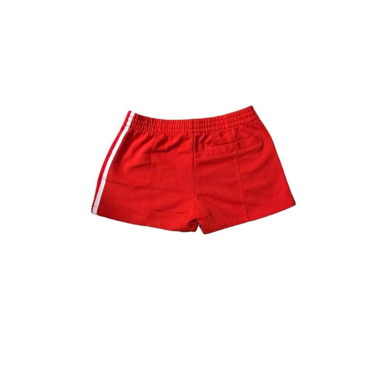 Adidas Women's Red and White Shorts (2)