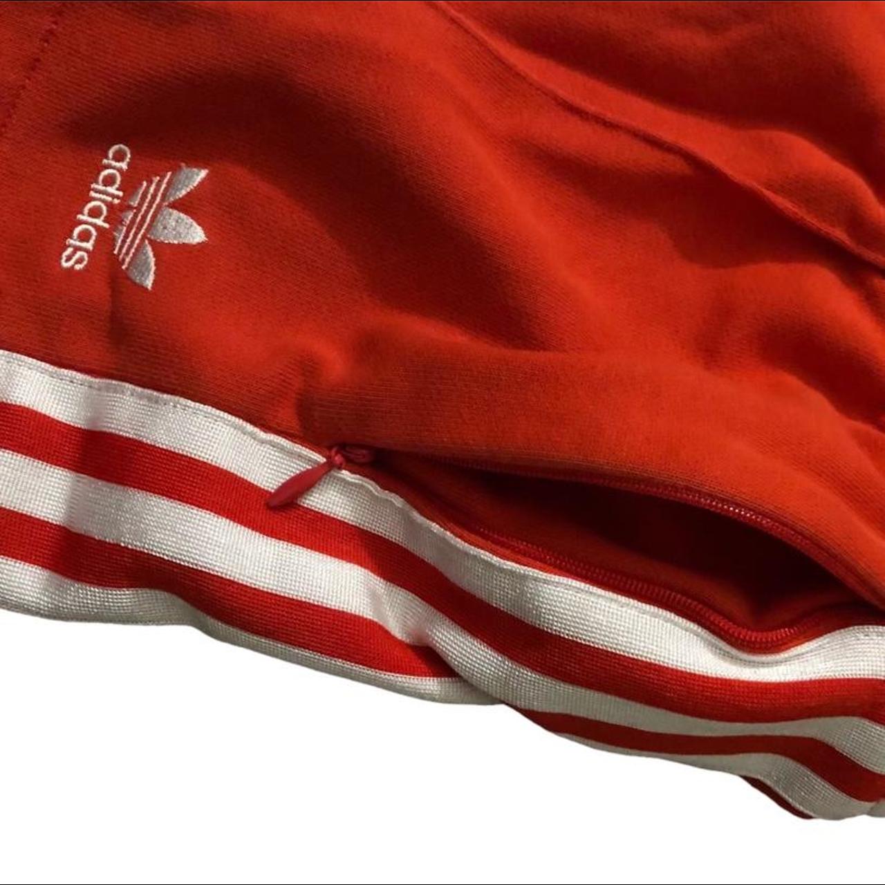 Adidas Women's Red and White Shorts (3)
