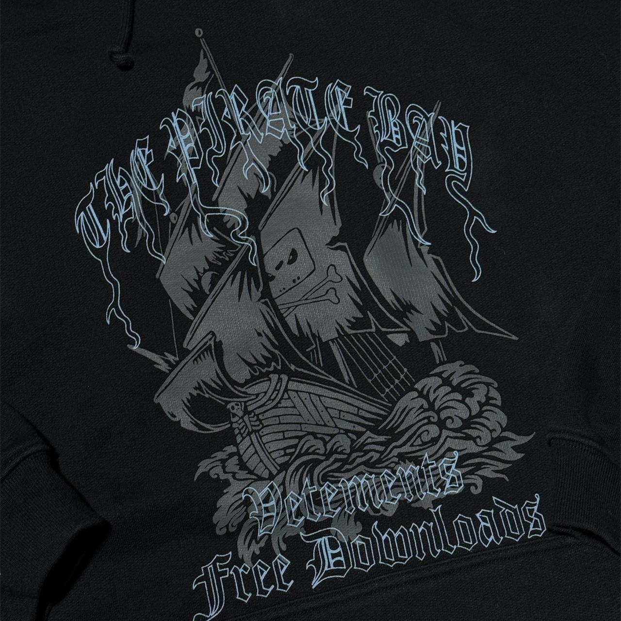 VETEMENTS FW19 THE PIRATE BAY HOODIE SIZE MEDIUM | Depop