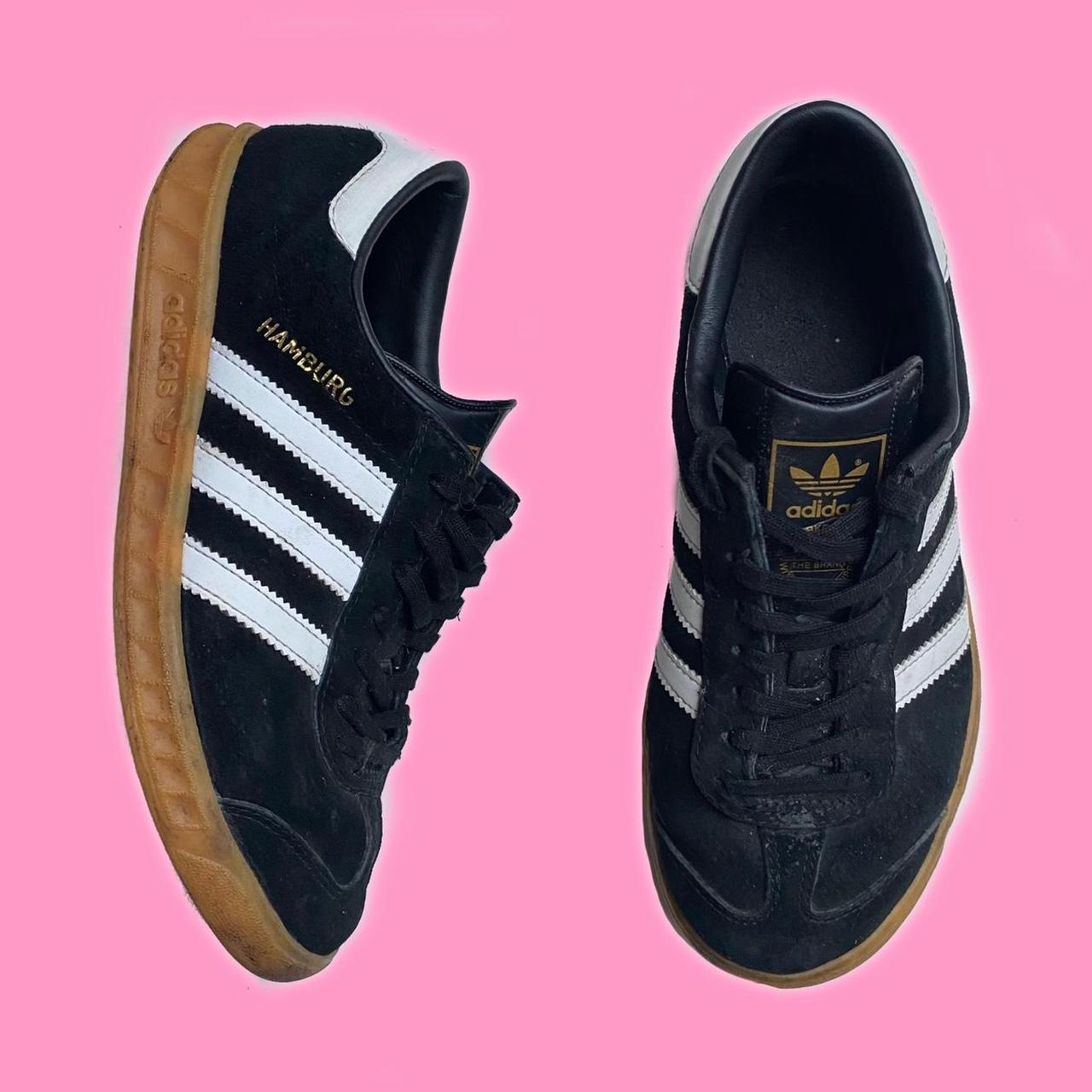 Adidas hamburg trainers Black suede white gum