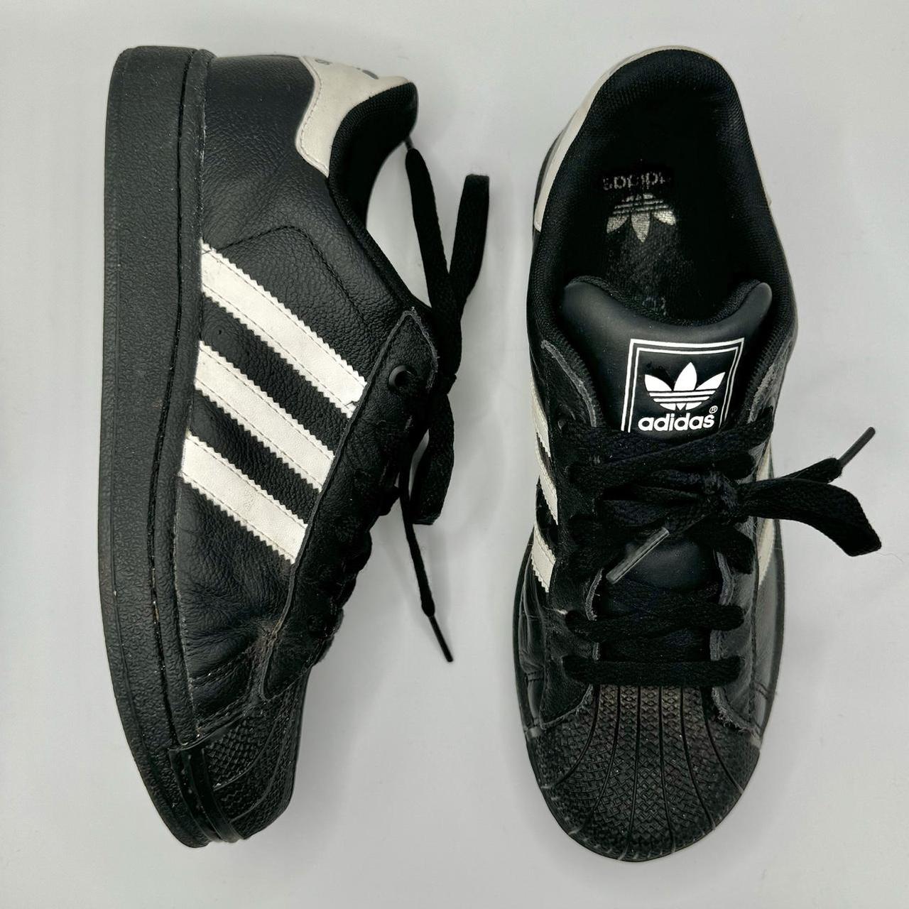 Adidas superstar trainers Black white Size UK