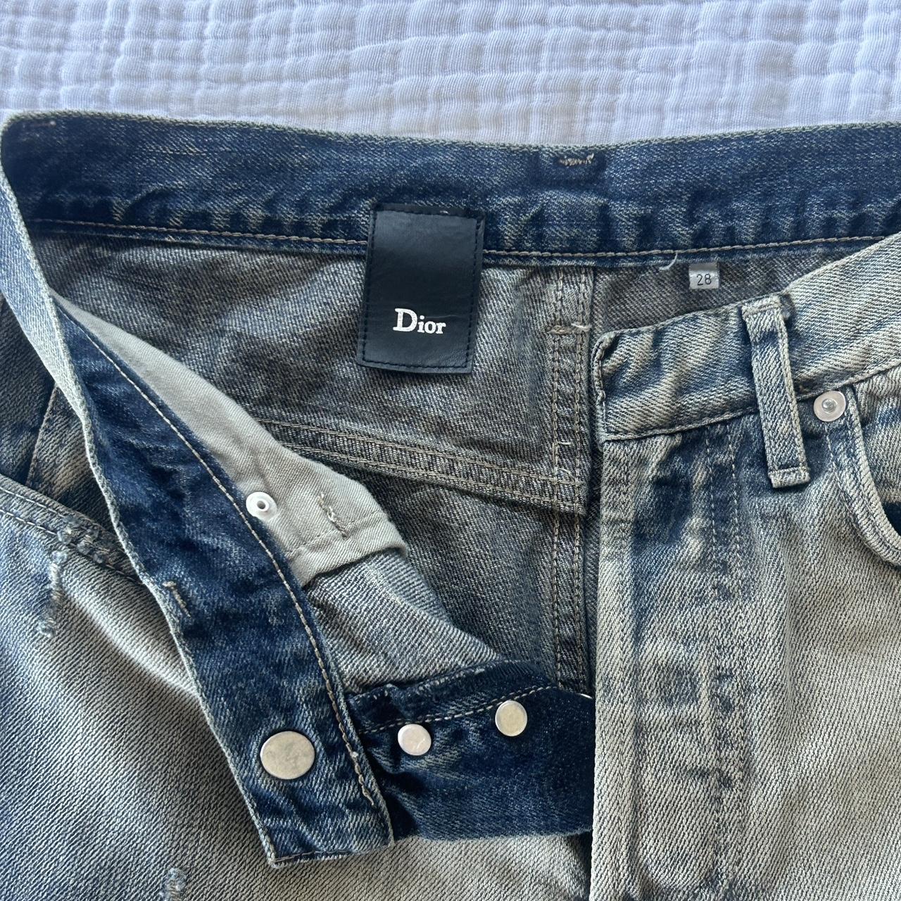 CHRISTIAN DIOR JEANS slim skinny/straight leg Size... - Depop