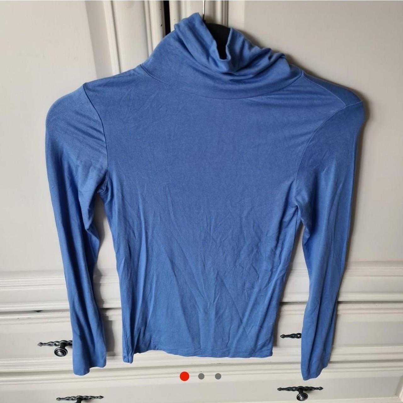 New look light blue polo neck long sleeve tshirt.... Depop