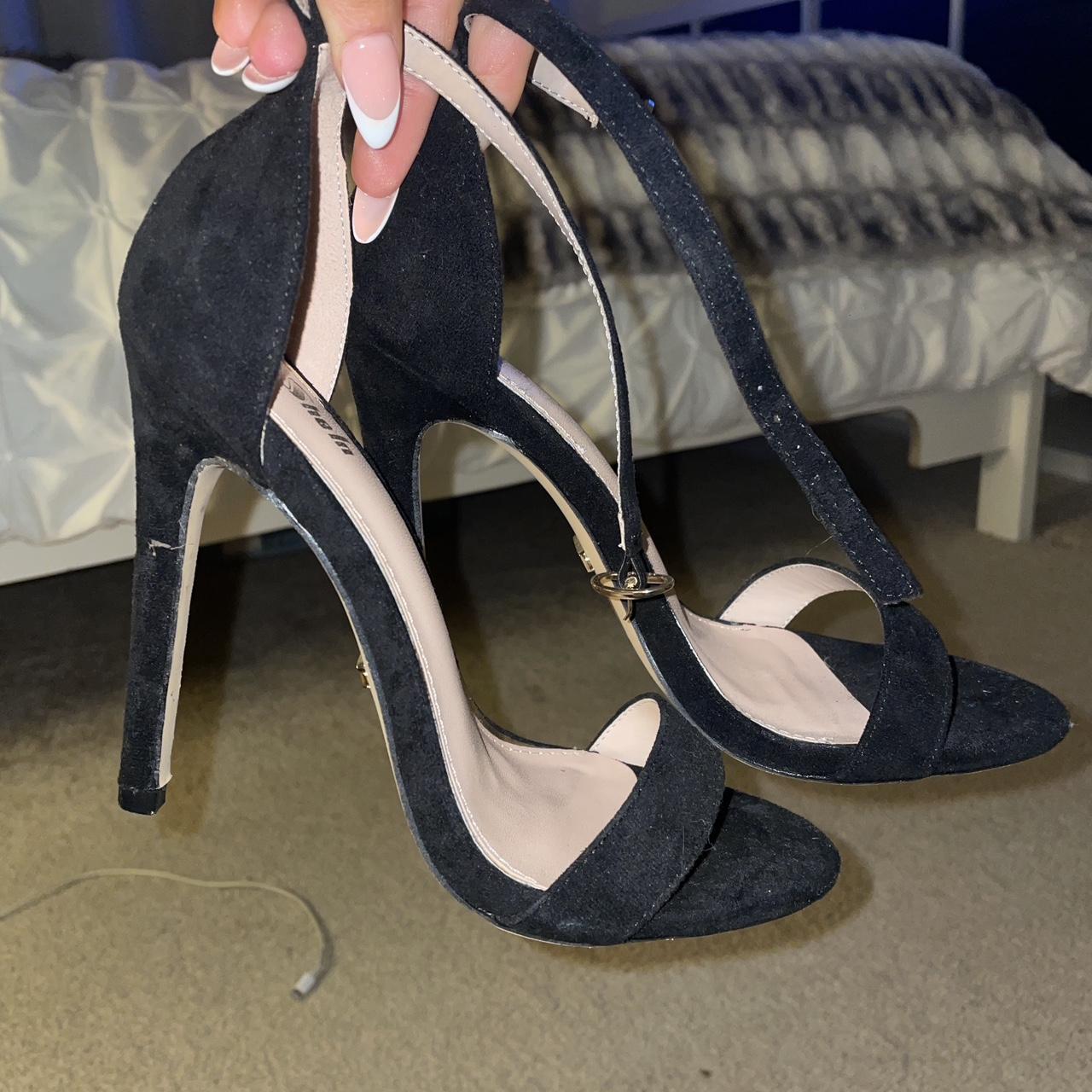 Women’s black heels Uk size 3.5 #womensheels... - Depop